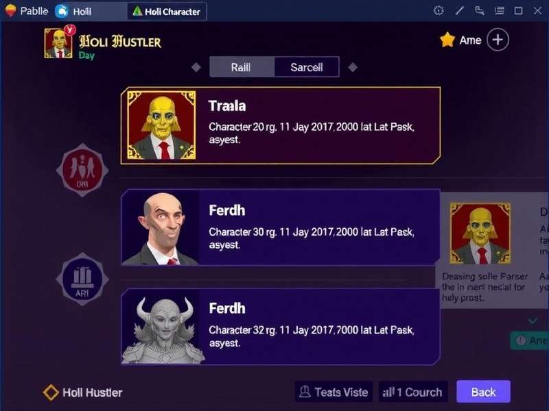 Diverse Holi Hustler avatars Holi Hustler character selection
